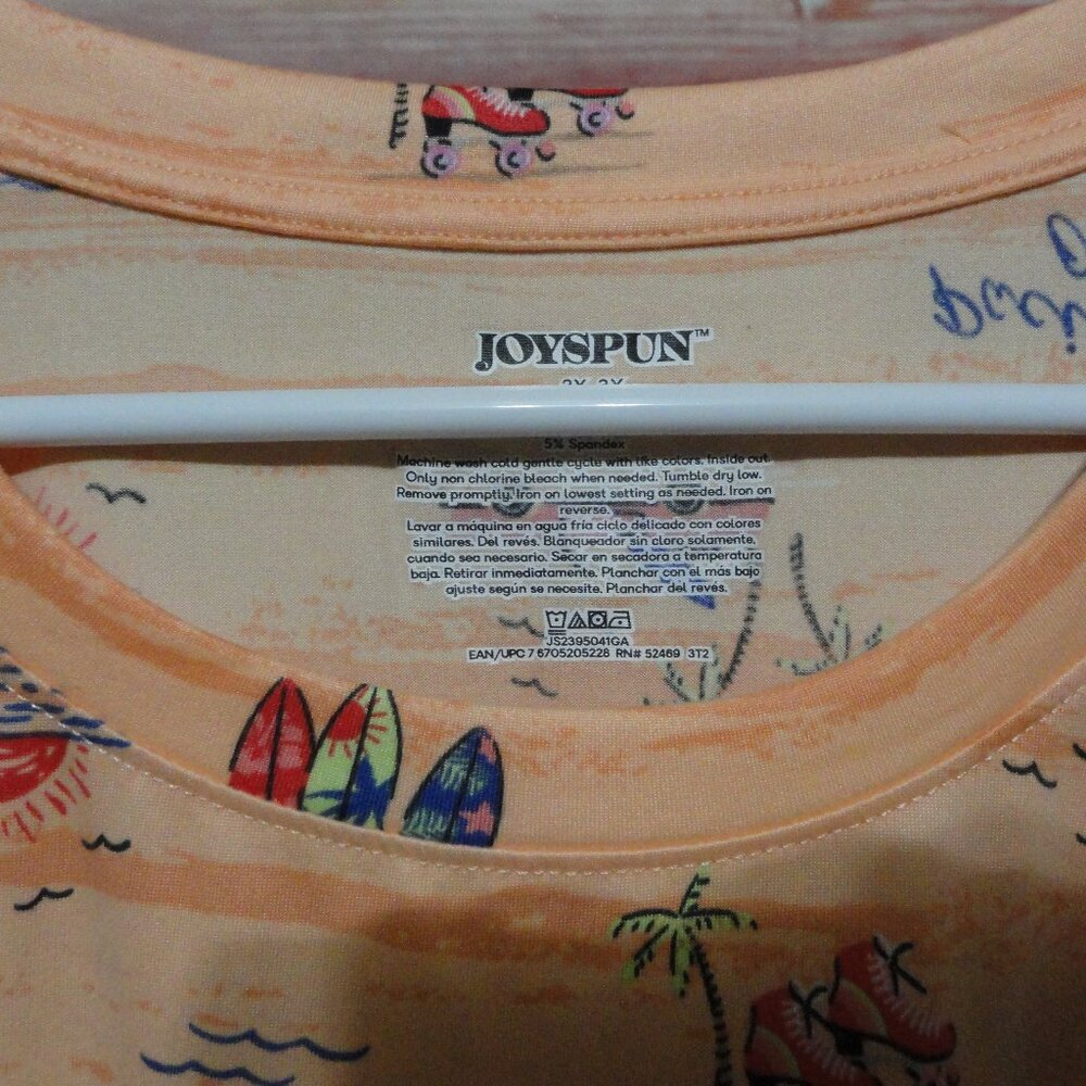 Cute Beach scene Cover up/ Night Shirt, w/pockets Nwt sz 2x-3x. Soft. long - Picture 6 of 7